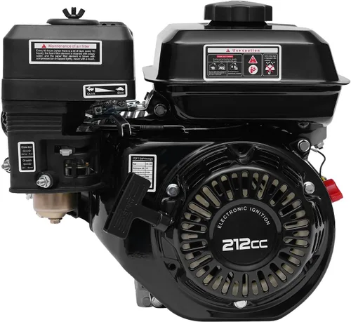 Motor de gas de 7.5 HP, motor de gasolina de grado industrial de 4 tiempos, 210 CC OHV, eje horizontal, retroceso/arranque de tracción, motor de