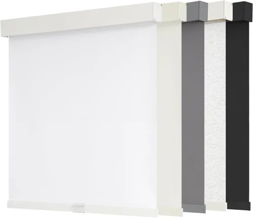 Vista 14 de AOSKY Persianas enrollables opacas sin cordones para ventanas, persianas de parada libre con cenefa, tela aislante térmica, protección UV, persianas
