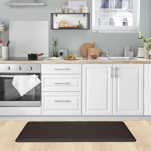 Vista 7 de KitchenClouds - Tapete acolchado antifatiga, impermeable, antideslizante, cómodo, para escritorio de pie, cocina, fregadero, hogar y oficina, 17.3 x