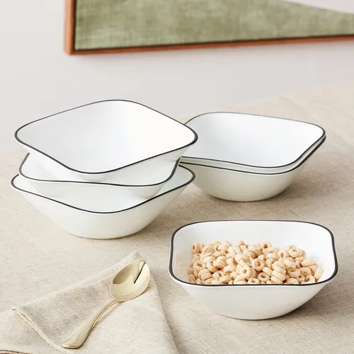 Vista 9 de Corelle Vitrelle - Juego de 6 tazones para cereales y sopa de 22 onzas, vidrio de triple capa y resistente a las astillas, juego de cuencos