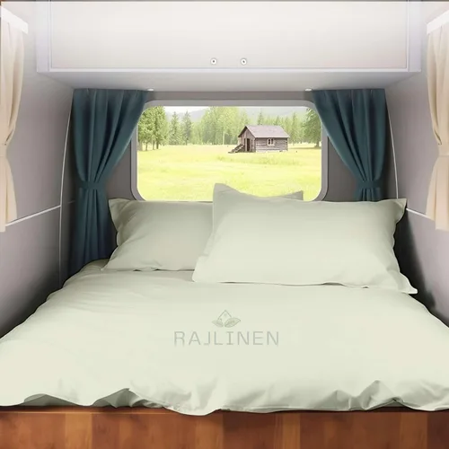 Vista 92 de Juego de sábanas para autocaravana tamaño individual (39 x 75) – 100% algodón egipcio, suave y refrescante, sábana bajera de 16 pulgadas