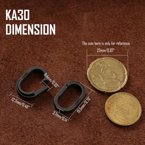 Vista 6 de KeyUnity Titanium Side-Opening Oval Key Ring – Lightweight EDC Connector for Car Keys, Tools, and Outdoor Gear