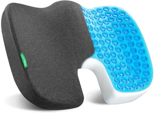 medisana Cojín de asiento de gel para silla de oficina, asiento de automóvil y silla de ruedas, cojín para silla de oficina GC 100B, cojín para