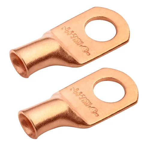 Vista 82 de SELTERM - 5 terminales de anillo resistentes para cable de batería, calibre 1/0 AWG, pernos de 1/2 pulgadas, terminales de calibre 0, ojales