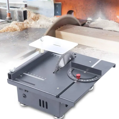 Mini sierra de mesa de 100 W, 7200 rpm, multifunción, sierras de mesa de precisión, sierra de mesa deslizante, sierra de banco eléctrica portátil,