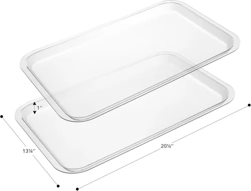 Vista 6 de Olde Midway Vitrina de pastelería – 2 niveles, gabinete de exhibición de acrílico comercial para panadería con bandejas extraíbles