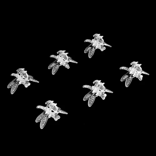 Vista 9 de Watris Veiyi 100 clips de orquídeas de plantas, clip de soporte para plantas de jardín, clips de orquídea libélula, clips portátiles de vid