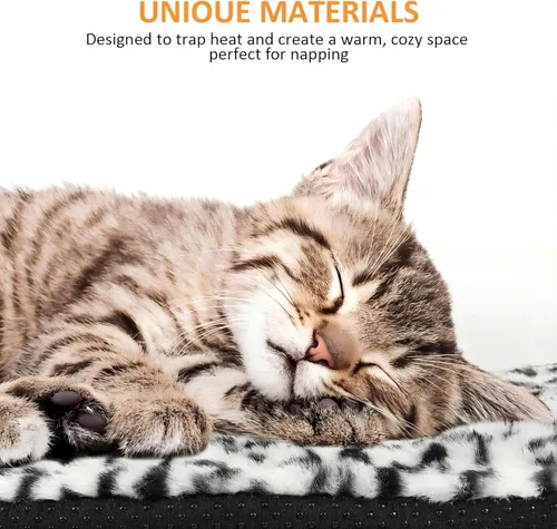 Vista 5 de Tapete autocalentable para gatos y perros pequeños, tapete térmico no eléctrico para mascotas, tapete suave lavable para dormir con respaldo