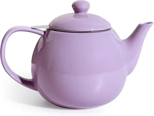 Vista 16 de Sweese Teteras para té, tetera de porcelana de 27 onzas con infusor extraíble de acero inoxidable, teteras para té suelto, verde oscuro