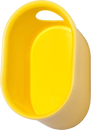 Vista 2 de Cycloc Loop - Elegante casco de montaje en pared y almacenamiento de accesorios, color amarillo