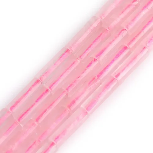 Vista 13 de GEM-Inside - Tubo de columna de 0.157 x 0.472 in, cuentas sueltas de jade amarillo para fabricación de joyas, 15 pulgadas