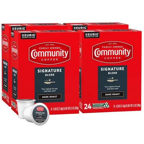 Vista 93 de Community Coffee 100% Colombia - Cápsulas de café de tostado medio oscuro, 12 unidades, compatibles con cafeteras Keurig 2.0 K-Cup, caja de 12
