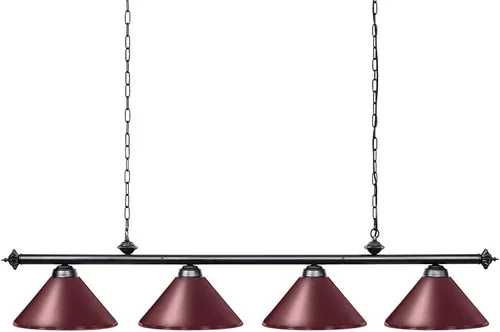 Vista 10 de Wellmet Lámpara de mesa de billar – 4 luces colgantes de techo con pantallas de metal mate, ideal para mesas de 7 a 9 pies, sala de juegos, bar