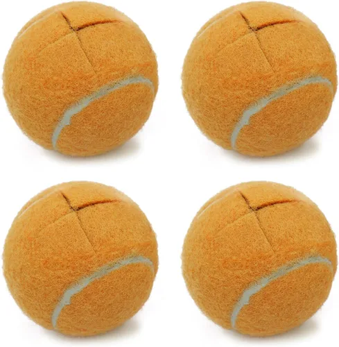 Vista 10 de Magicorange 4 pelotas de tenis precortadas para patas de muebles y protección del suelo, almohadillas de fieltro resistentes y duraderas