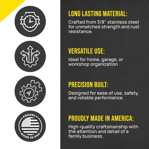 Vista 5 de T&T Tools Handy Hook – Gancho de 16" de acero inoxidable para tapa de alcantarilla, extractor, extractor de pasador de espiga, herramienta