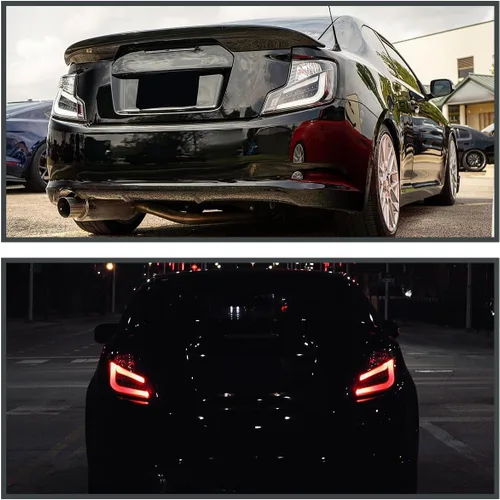 Vista 9 de SPEC-D TUNING Luces traseras LED negras con barra de luz LED blanca compatible con Scion TC 2011-2013, conjunto de par izquierdo + derecho