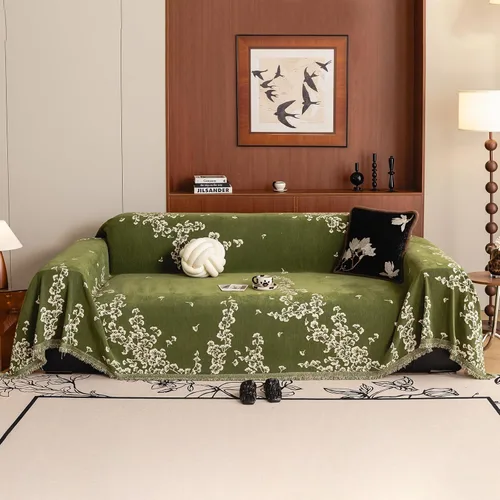 Vista 40 de VClife - Funda para sofá de 2 o 3 plazas o modular, de felpilla, antideslizante, bohemia, lavable, apta para perros, con borlas, caramelo, 71 x 134