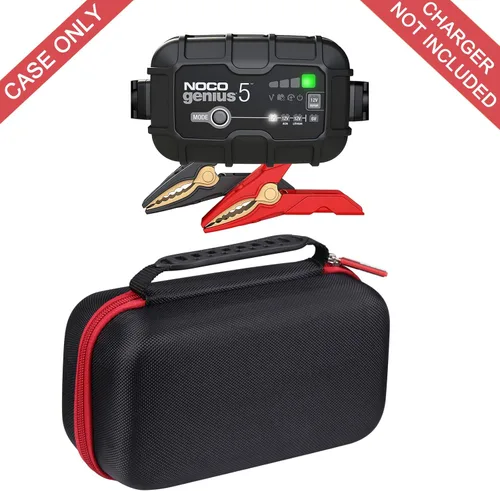 Vista 9 de FBLFOBELI Funda de viaje rígida compatible con cargador de batería inteligente totalmente automático de 5 amperios NOCO GENIUS5,5 Amp