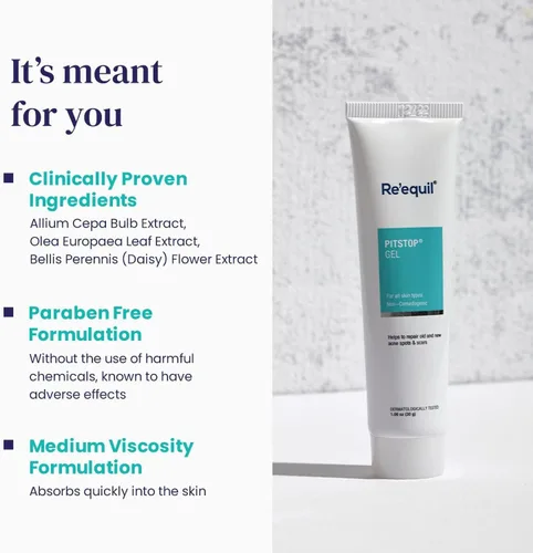 Vista 5 de METROL RE' EQUIL - Gel Pitstop para eliminación de cicatrices de acné y eliminación de acné, 1.06 oz