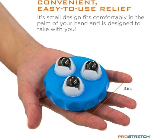 Vista 6 de ProStretch Rodillo de mármol, herramienta de masaje portátil de mano con bolas magnéticas para acupresión y alivio del dolor muscular