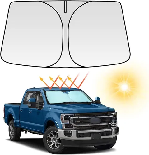Vista 10 de Parasol plegable para parabrisas delantero de automóvil, ajuste personalizado para Ford F-150 F150 2015-2020 Lariat, King Ranch, Platinum, XL XLT