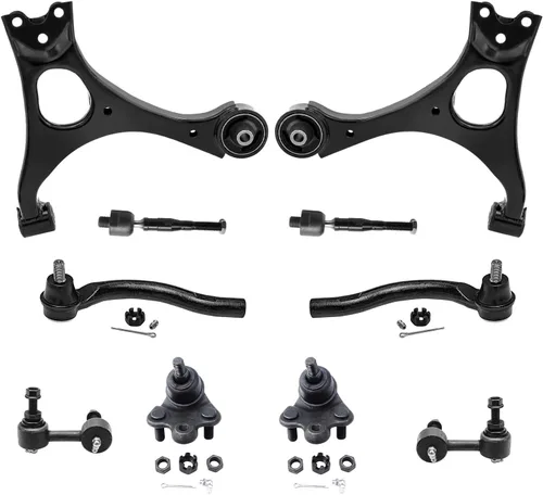 Vista 105 de Detroit Axle - Kit de suspensión frontal de 10 piezas para Jeep 2002-2004 Liberty, 2 brazos de control superiores con rótula 2 rótulas inferiores, 4