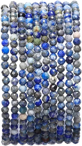 Vista 9 de Cuentas de piedra natural africana de turquesa faceted rondelle 3x4mm semipreciosas sueltas para hacer joyas 38cm