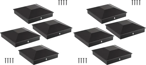 Vista 10 de HILLMASTER Tapas de poste de 4 x 4 para postes de valla de madera de 3.5 x 3.5 pulgadas, a prueba de agua, a prueba de rayos UV, duradero, cubierta