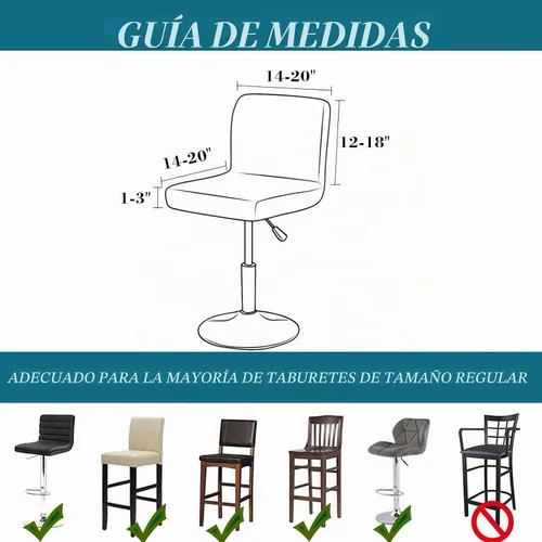 Vista 6 de HFCNMY Fundas para Taburetes de Bar con Respaldos, Paquete de 2 Fundas Elásticas para Sillas de Taburete de Bar, Fundas para Taburetes de Bar