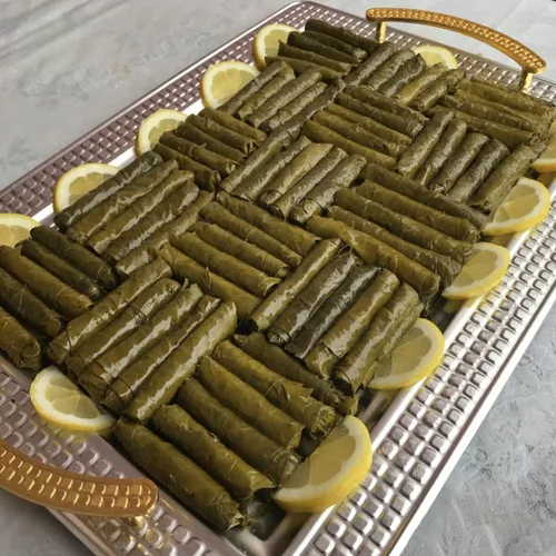 Vista 9 de Plato ponderado de terracota para rollo de hojas de uva, Dolma Dolmades, Tolma Warak Enab, paquete de 2, herramienta perfecta para platos rellenos.