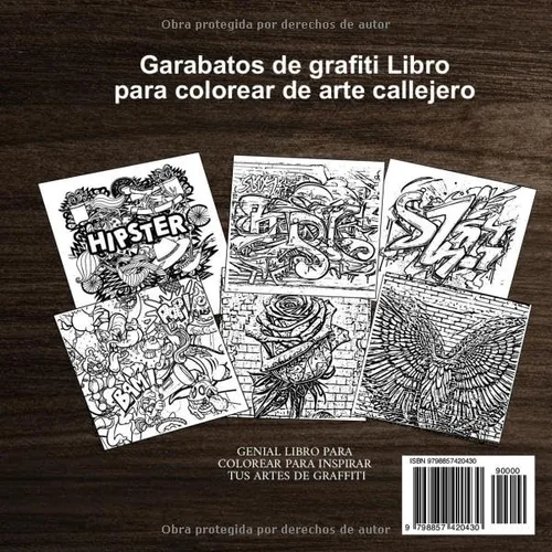 Vista 2 de Garabatos de grafiti Libro para colorear de arte callejero Genial libro para colorear para inspirar tus artes de graffiti (Spanish Edition)