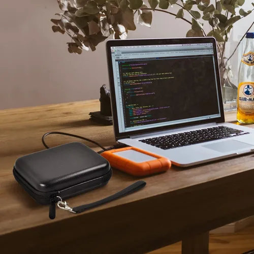 Vista 6 de Funda compatible con LaCie Rugged Mini 1TB/ 2TB/ 4TB/ 5TB Disco duro externo HDD portátil, soporte de almacenamiento para discos duros para Mac y PC