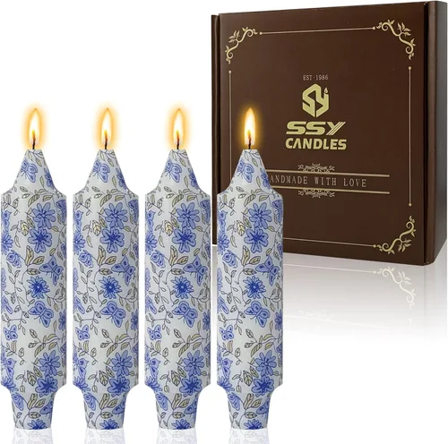Vista 12 de Velas de hechizo blanco de 5 pulgadas, velas cortas cónicas de vigilia, velas de campanilla, 4 unidades para oración y meditación de fe religiosa