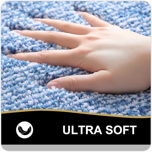 Vista 167 de OLANLY Alfombra de baño de microfibra extrasuave y absorbente, antideslizante, lavable a máquina, de secado rápido, adecuada para suelo de baño