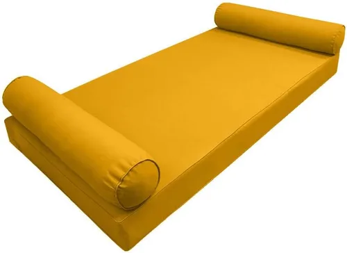 Style5 Twin-XL Outdoor Daybed Mattress Bolster Same Piped Trim Insert Cover Complete Set - AD108
