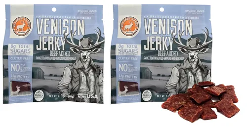 Vista 6 de PEARSON RANCH SINCE 1959 Buffalo Jerky - Paquete de 2 bocadillos de carne exótica de bisonte, baja en carbohidratos, sin gluten, sin MSG, paleo