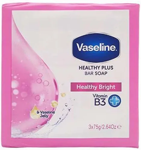 Vaseline Healthy Plus Jabón en Barra Healthy Bright - 3 x 75 gramos