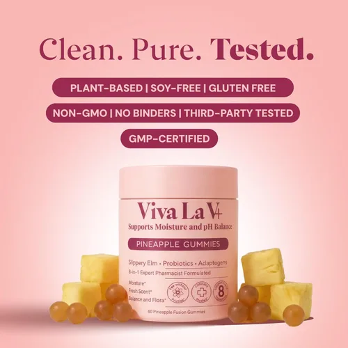 Vista 7 de Gomitas probióticas vaginales de olmo resbaladizo 8 en 1 para mujer, humedad íntima, pH equilibrado, olor saludable, equilibrio de levadura y apoyo