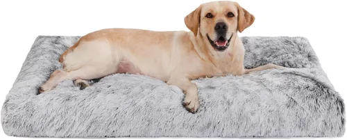 Vista 22 de Bedfolks Cama de Perrera de Felpa Impermeable para Perros, Funda Extraíble Lavable, Almohadilla de Piel Sintética para Perros y Gatos Pequeños, Negro