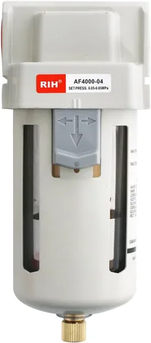 Vista 9 de RIH Secador de aire NPT de 1/4 "para compresor, separador de agua del compresor de aire, filtro del compresor de aire, drenaje manual AF2000-02