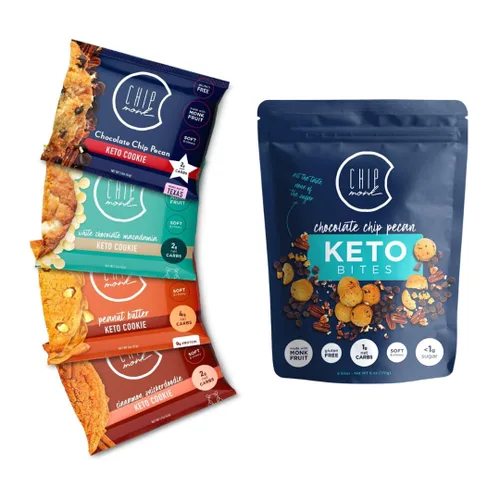 ChipMonk Caja de galletas Keto Sampler (caja de aperitivos variada baja en carbohidratos, sin gluten, sin azúcar)
