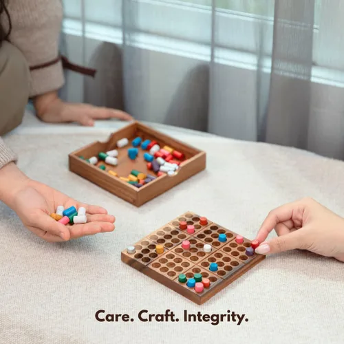 Vista 6 de Juego de rompecabezas Sudoku de color premium (juego de viaje) – Juego de lógica multicolor de lujo para adultos, rejilla reutilizable de 9 x 9