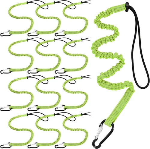 Vista 11 de Paquete de 12 unidades de cordón de herramientas con hebilla de metal única y extremo de bucle ajustable, longitud estándar, límite máximo