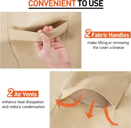 Vista 5 de Arcedo Funda para patio bistró, funda impermeable para muebles de exterior, funda resistente para mesa y sillas de bar, 80 pulgadas de largo x 32