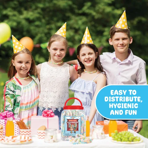 Vista 6 de 36 collares de dulces envueltos individualmente, estilo gargantilla, joyas nostálgicas de caramelo pastel perfectas para recuerdos de fiesta