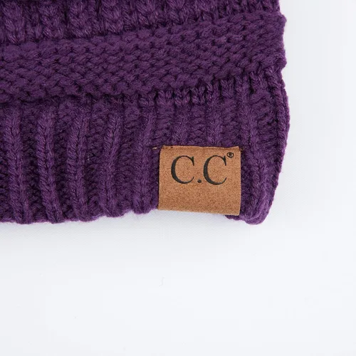 Vista 3 de C.C Exclusives - Gorro de punto trenzado, grueso, suave y cálido (HAT-20A) (HAT-30) (HAT-730)