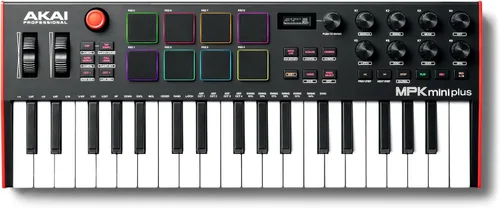 Vista 14 de Akai Professional MPK Mini Plus - Controlador de teclado MIDI USB con 37 teclas mini, 8 almohadillas MPC, secuenciador, E/S MIDI/CV/Gate, software