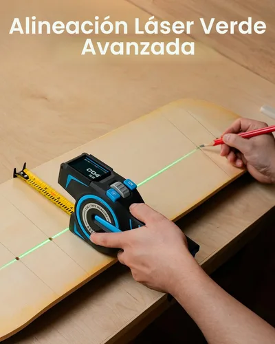 Vista 5 de ACEGMET Cinta métrica digital de 12 pies con medidor de distancia láser