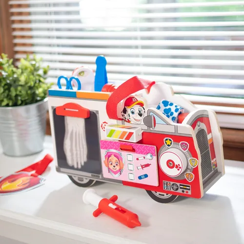 Vista 9 de Melissa & Doug PAW Patrol Botiquín de Rescate de Madera EMT de Marshall (14 piezas)