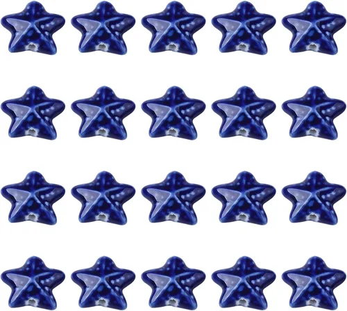 Vista 8 de SUNNYCLUE 1 caja de 120 cuentas de estrella de mar, cuentas de estrella de mar, estrella de mar, océano, animal de doble cara, transparentes